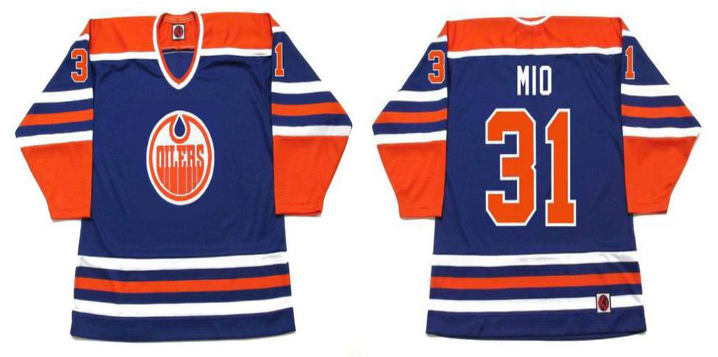 2019 Men Edmonton Oilers 31 Mio Blue CCM NHL jerseys